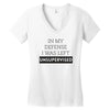 In My Defense I WAs Left Unsupervised Women's V-Neck T-Shirt