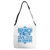 brunch day drinking Adjustable Strap Totes