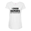 I Grow Humans - What is Your Super Power? Maternity Scoop Neck T-shirt