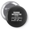 driving instructor superhero Pin-back button