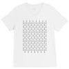 fuck you pin stripe line V-Neck Tee
