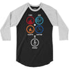 Bong Mathematics design with Earth, Fire, Air, Water and bong icons 3/4 Sleeve Shirt