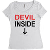 devil inside Women's Triblend Scoop T-shirt