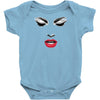 girl eye face red libs Baby Onesie