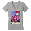 chewbacca poster, ideal gift or birthday present Women's V-Neck T-Shirt