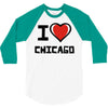 i love chicago 3/4 Sleeve Shirt