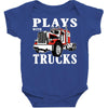 plays with trucks family matching Baby Bodysuit