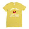 exercise vs extra fries Ladies Fitted T-Shirt