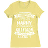 Super Cool Nanny Of A Freaking Awesome Grandson Ladies Fitted T-Shirt