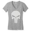the punisher skull head Women's V-Neck T-Shirt