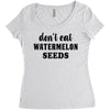 Don't Eat Watermelon Women's Triblend Scoop T-shirt