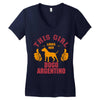 This Girl Loves Her Dogo Argentino Women's V-Neck T-Shirt