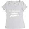 commas save lives t shirt Women's Triblend Scoop T-shirt