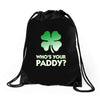 who is your paddy copy Drawstring Bags