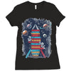 reading rocket ship Ladies Fitted T-Shirt