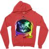 astronaut space cat Zipper Hoodie