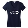 chicken and magnet Women's V-Neck T-Shirt