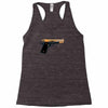 black gold gun pullover Racerback Tank