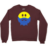 bearded smiley face Crewneck Sweatshirt