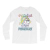 unicorns are born in february cute unicorn Long Sleeve Shirts
