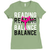 Reading Yoga Wine Balance Ladies Fitted T-Shirt
