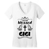 I Am One Blessed Gigi Women's V-Neck T-Shirt