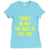 there's no way you woke up like Ladies Fitted T-Shirt
