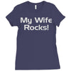 my wife rocks Ladies Fitted T-Shirt