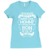 Super Cool Mommy Of A Freaking Awesome Son Ladies Fitted T-Shirt