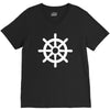 steering wheel sail boat funny V-Neck Tee