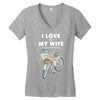 i love when my wife lets me buy another bike Women's V-Neck T-Shirt