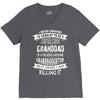 Super Cool Granddad Of A Freaking Awesome Granddaughter V-Neck Tee