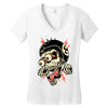 freaky biker Women's V-Neck T-Shirt