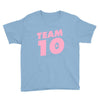 team 10 light pink Youth Tee