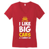 i like big monster cars Women's V-Neck T-Shirt