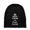 keep calm play flute Baby Beanies