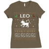 leo christmas ugly sweater Ladies Fitted T-Shirt