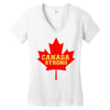 canada strong Women's V-Neck T-Shirt
