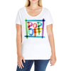 pop off brush Ladies Curvy T-Shirt