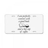 good book and coffee rectangle License Plate