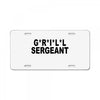 grill sergeant License Plate
