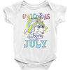 unicorns are born in july cute unicorn Baby Bodysuit
