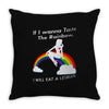 ls mug eat rainbow eat les Throw Pillow