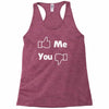 me you facebook Racerback Tank
