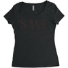 save black Women's Triblend Scoop T-shirt