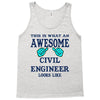 awesome civil engineer looks like Tank Top