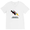 never give up poster V-Neck Tee