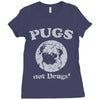 pugs not drugs Ladies Fitted T-Shirt