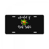 world's best sister with flowers. License Plate