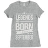 legends are born in september Ladies Fitted T-Shirt